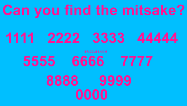 Find The Mistake Brain Teaser