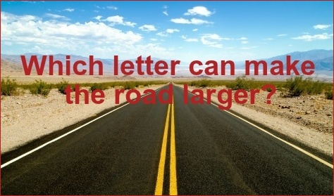 Larger Road Letter Brain Teaser